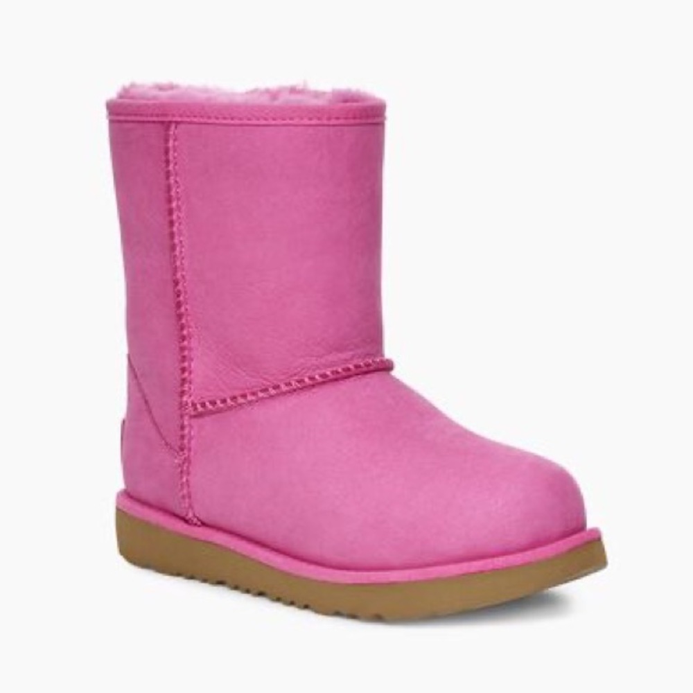 UGG Classic II Weather Short PINK AZALEA kids size 2 - Picture 2 of 7